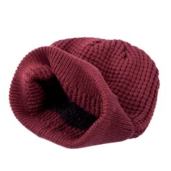 Trakker Plum Textured Fishing Beanie -Trakker trakker plum textured lined beanie 3
