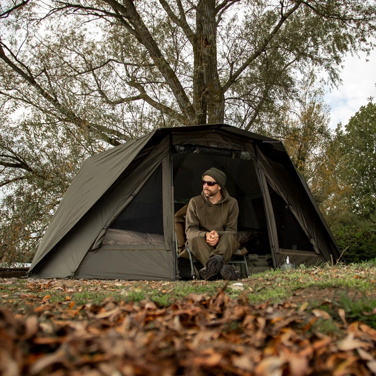 Trakker Tempest 150 Fishing Bivvy Aquatexx EV 1.0 Skull Cap Wrap - Image 3