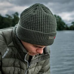 Trakker Textured Lined Fishing Beanie -Trakker trakker textured lined beanie 2 1