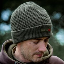 Trakker Textured Lined Fishing Beanie -Trakker trakker textured lined beanie 3 1
